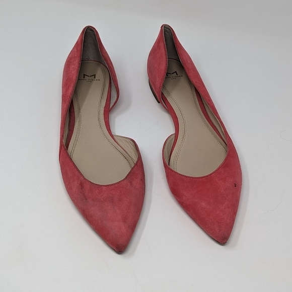 Marc Fisher Pink Suede Flats Size 10M Pointy Toe - Picture 3 of 7